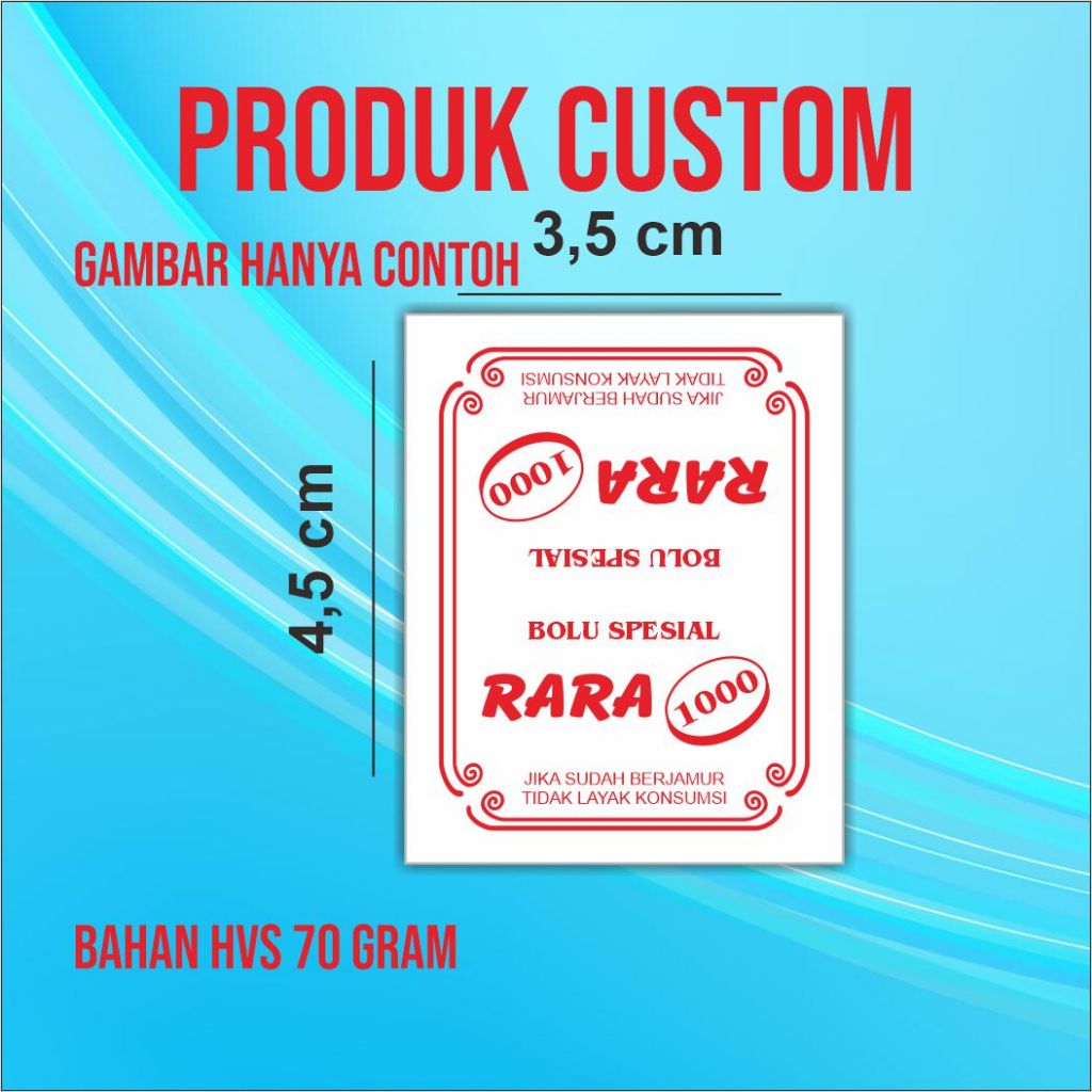 Jual Label Roti bahan HVS order per 1 kilo gram | Shopee Indonesia
