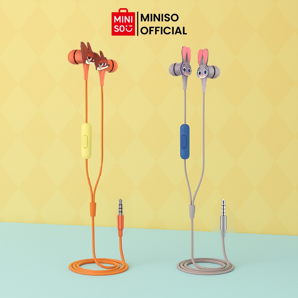 Jual MINISO X Disney Zootopia Collection 3.5mm In-Ear Headphones Model ...