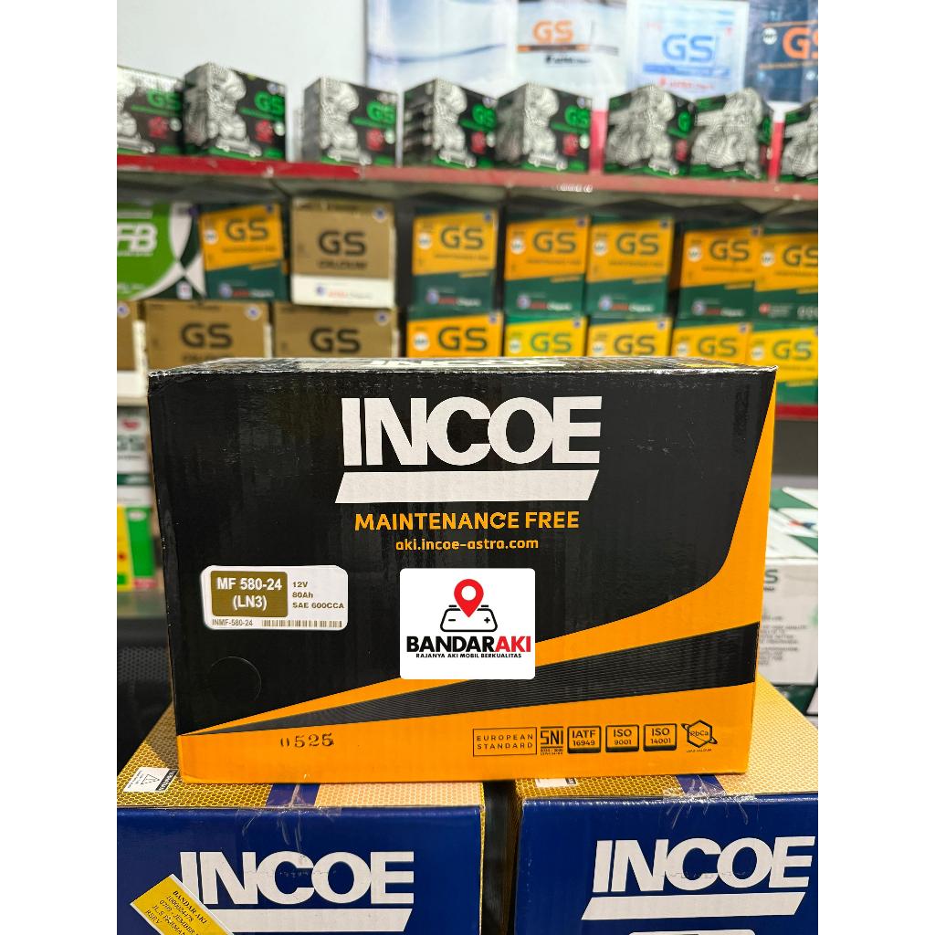 Jual AKI INCOE KERING 580-24 / LN3 80 AMPER JAMINAN 100% ORIGINAL ...