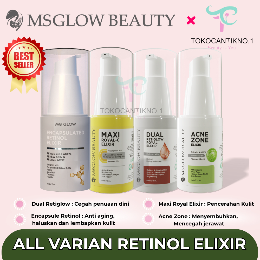 Jual MS GLOW SERUM ELIXIR BOOSTER CYSTEWHITE MAXI ROYAL C DUAL RETIGLOW ...