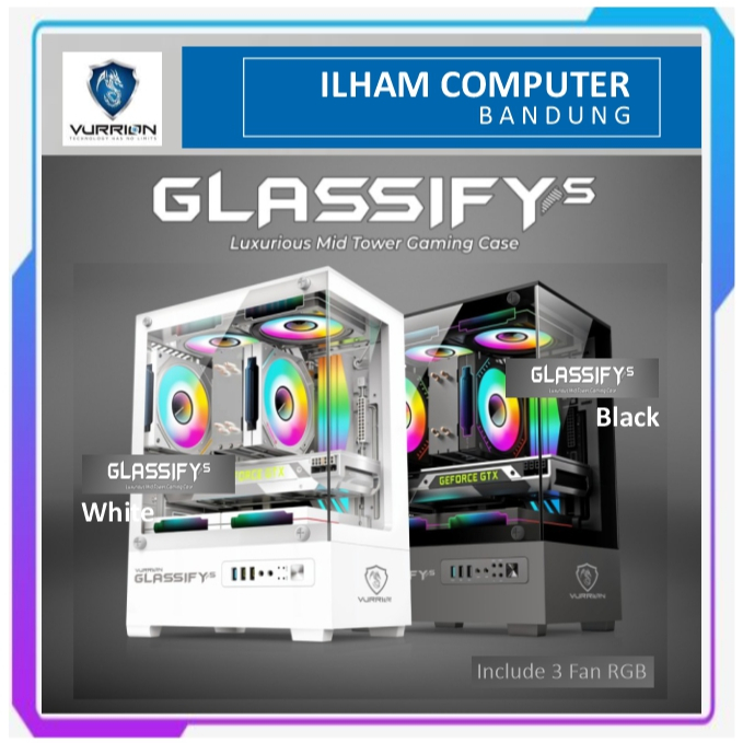 Jual Casing Gaming Vurrion Glassify's M-ATX/Mini-ITX | Shopee Indonesia