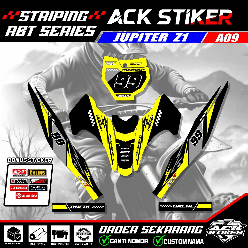 Jual Sticker SEMI DECAL fullbody RBT JUPITER Z1 BEBEK MODIF SUPERMOTO ...