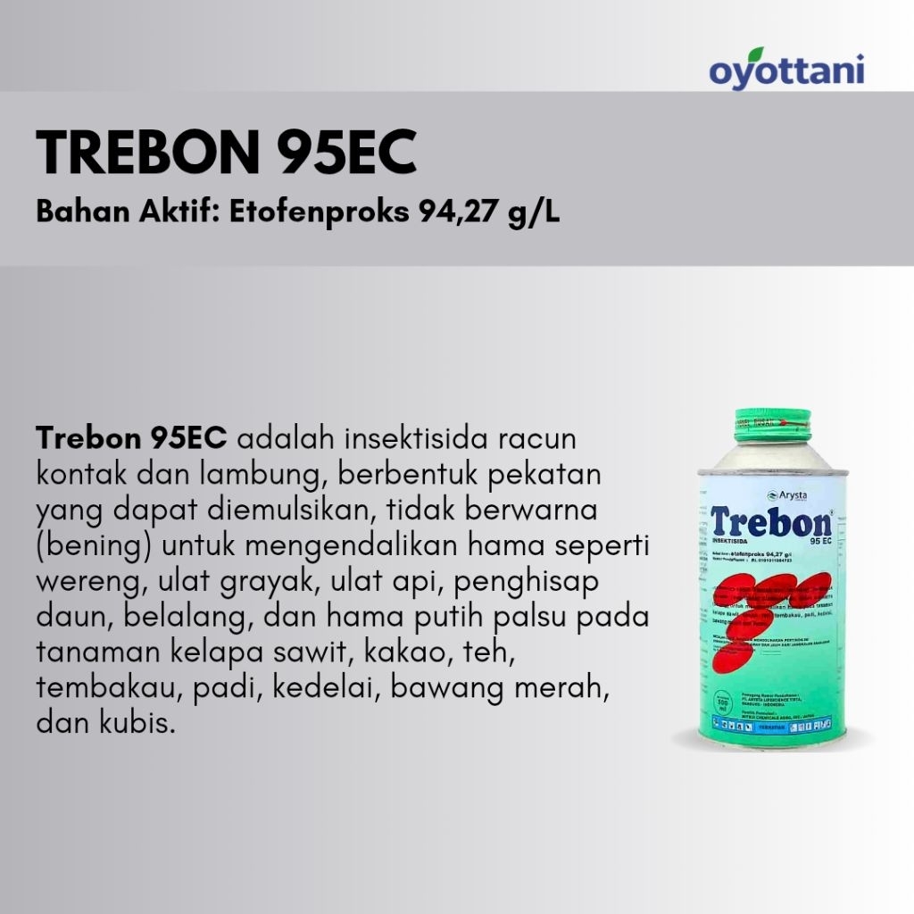 Jual Trebon 95EC 500 ml (Original) | Insektisida Kontak & Lambung Bahan ...