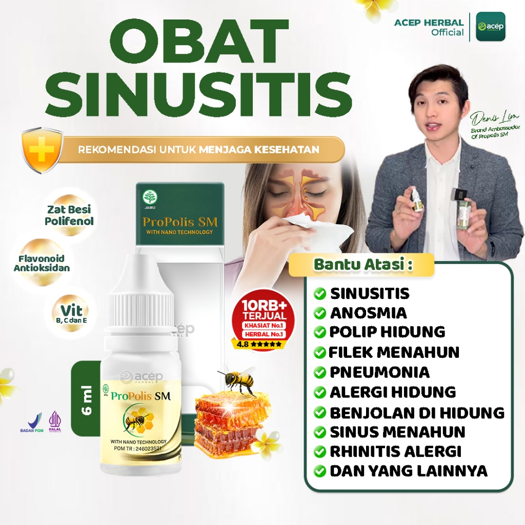 Jual Obat Sinusitis Menahun Polip Hidung Rhinitis Filek Menahun ...