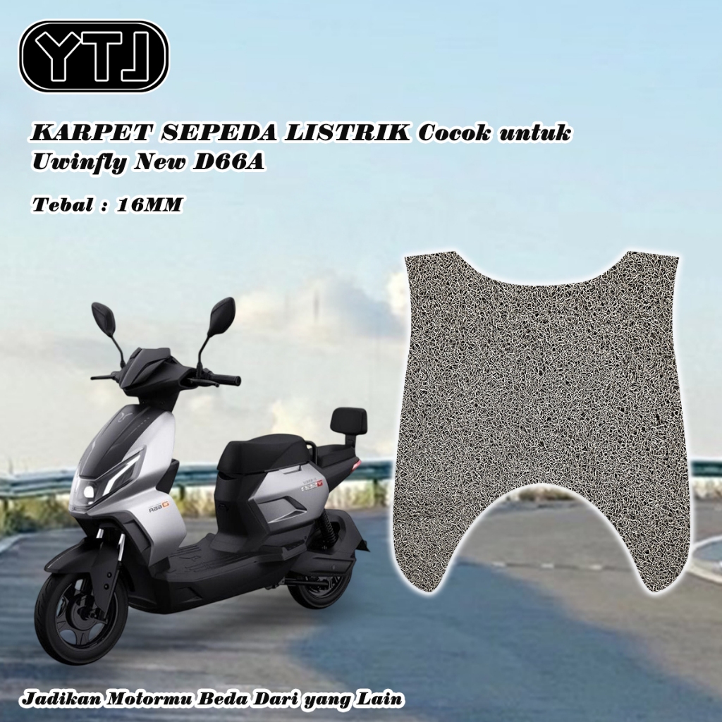 YTJ Karpet Sepeda Listrik PVC Mie Bihun Cocok Untuk Uwinfly New D66A