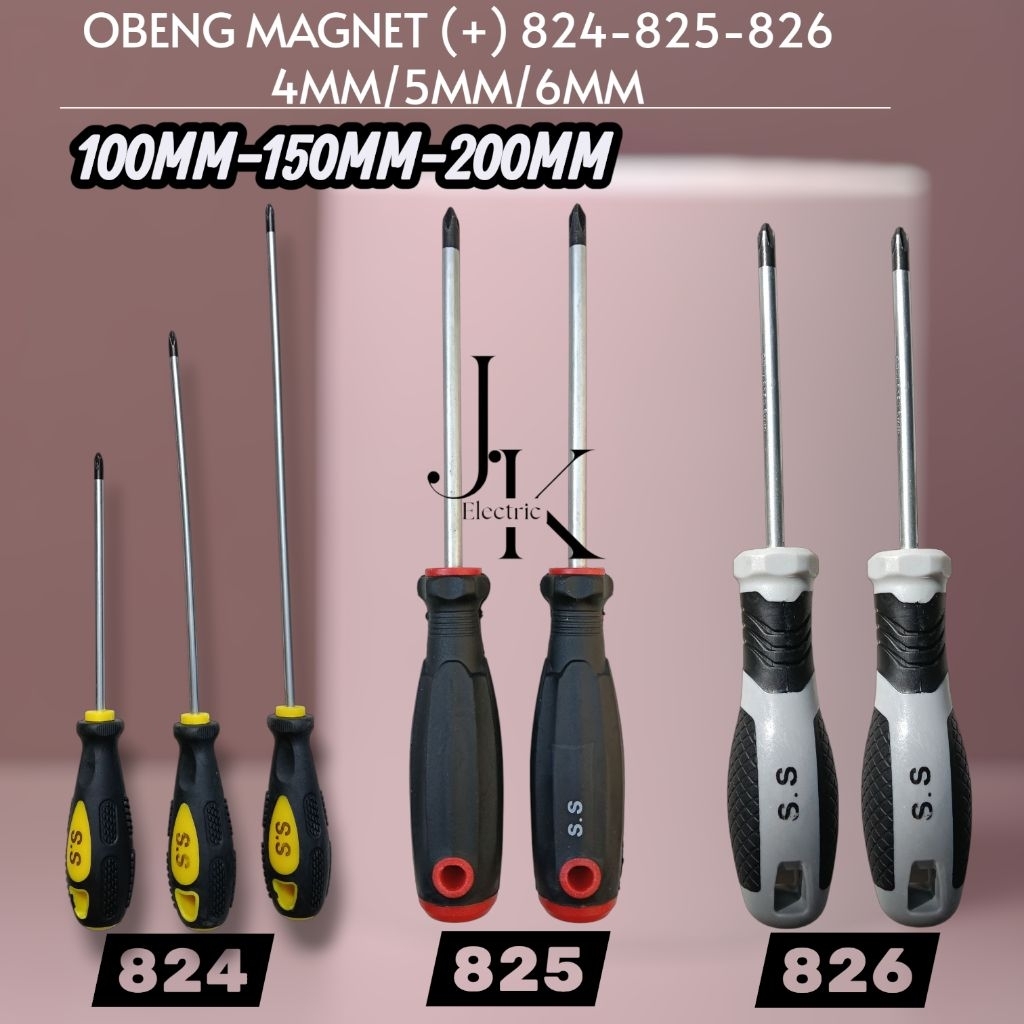 Jual OBENG MAGNET (+) 824 (4MM*100MM/150MM/200MM) / OBENG MAGNET ...