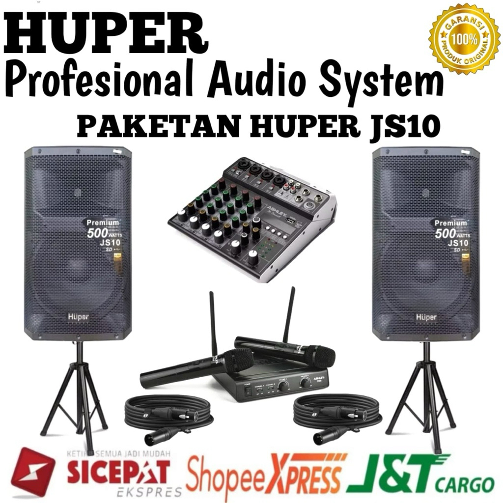 Jual Paket Sound system Aktif Huper Js10 Original Speaker Aktif Huper ...