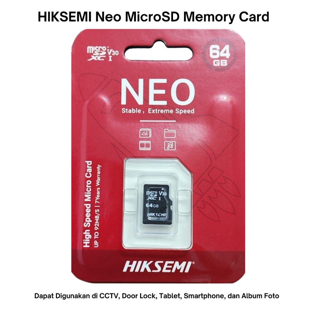 Jual Micro SD Hiksemi 64GB Class10 Neo Home Untuk CCTV Series Micro SD ...