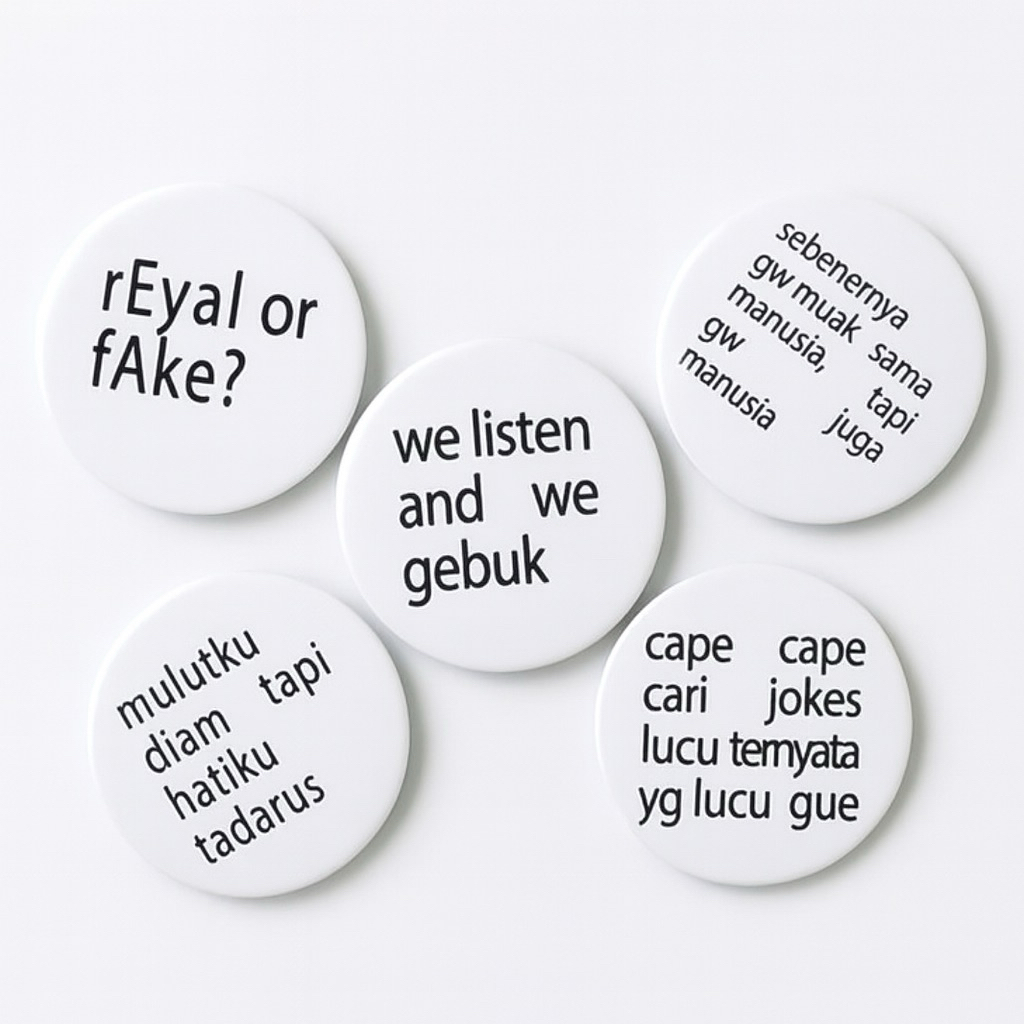 Jual PIN.NOKIO 44mm Pin Button Quote Custom | Pin Aesthetic Cute Deco ...