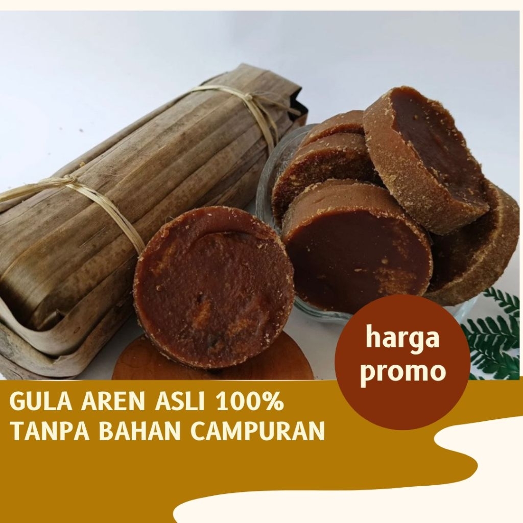 Jual gula aren 1kg gula aren asli 100% di bungkus pake daun has gula ...