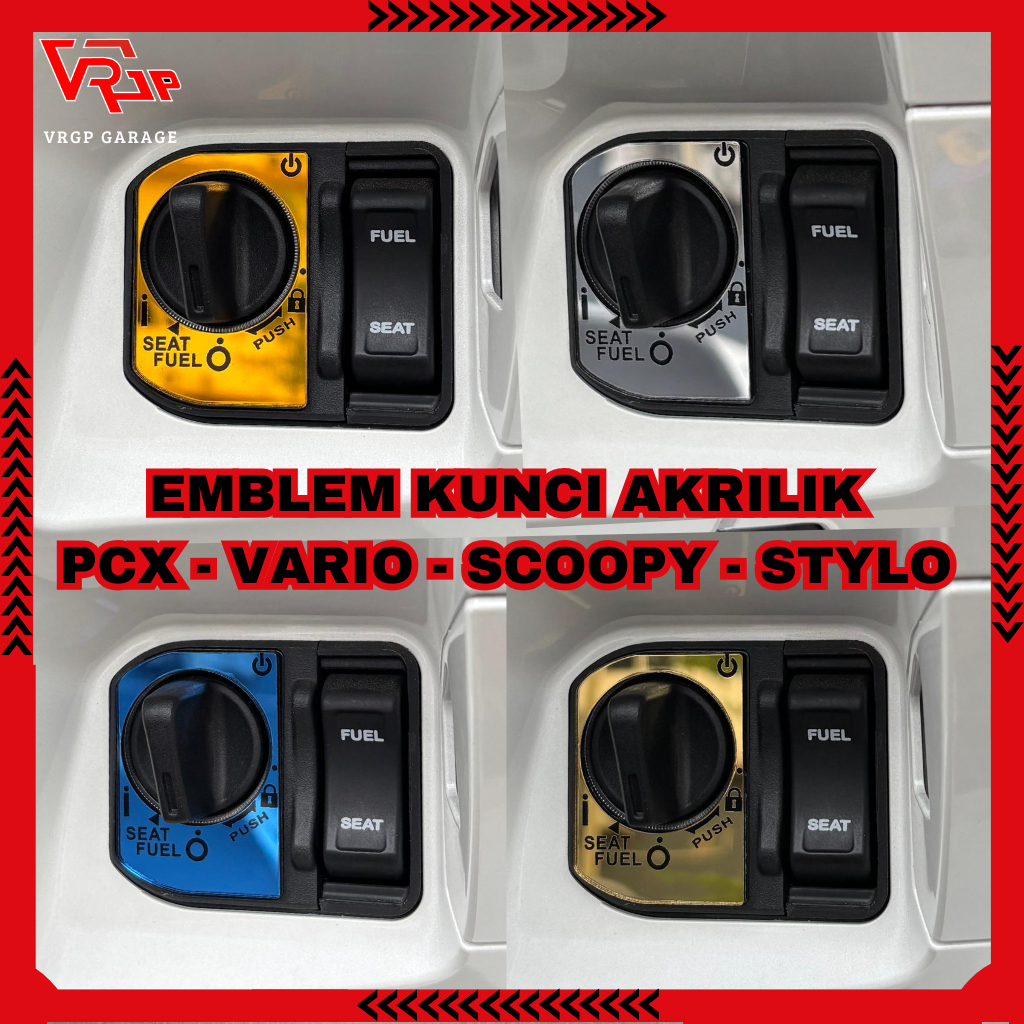 VRGP EMBLEM GARNIS KUNCI KONTAK KEYLESS PCX VARIO SCOOPY STYLO ADV 160/ GARNISH KUNCI KONTAK HONDA MURAH