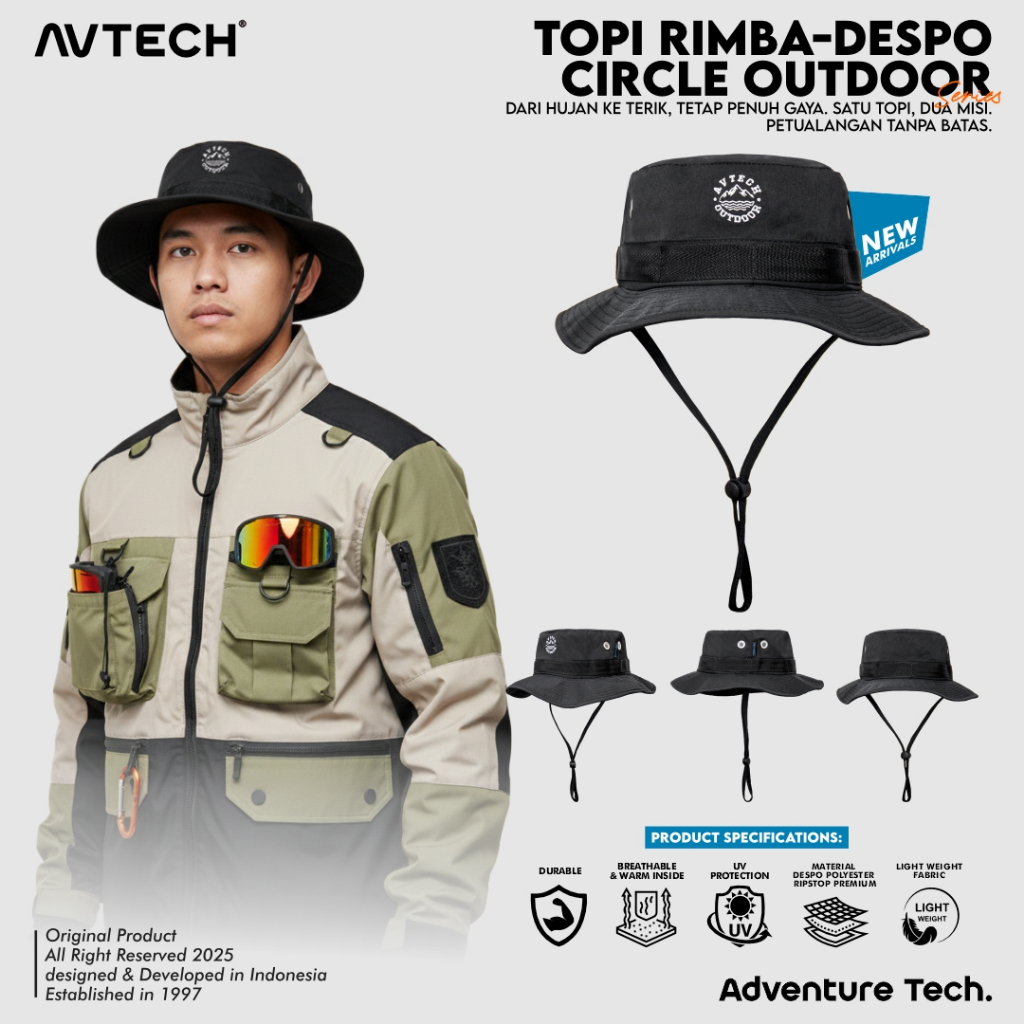 Jual AVTECH - Topi Rimba Outdoor Adventure Hiking Quickdry Unisex ...