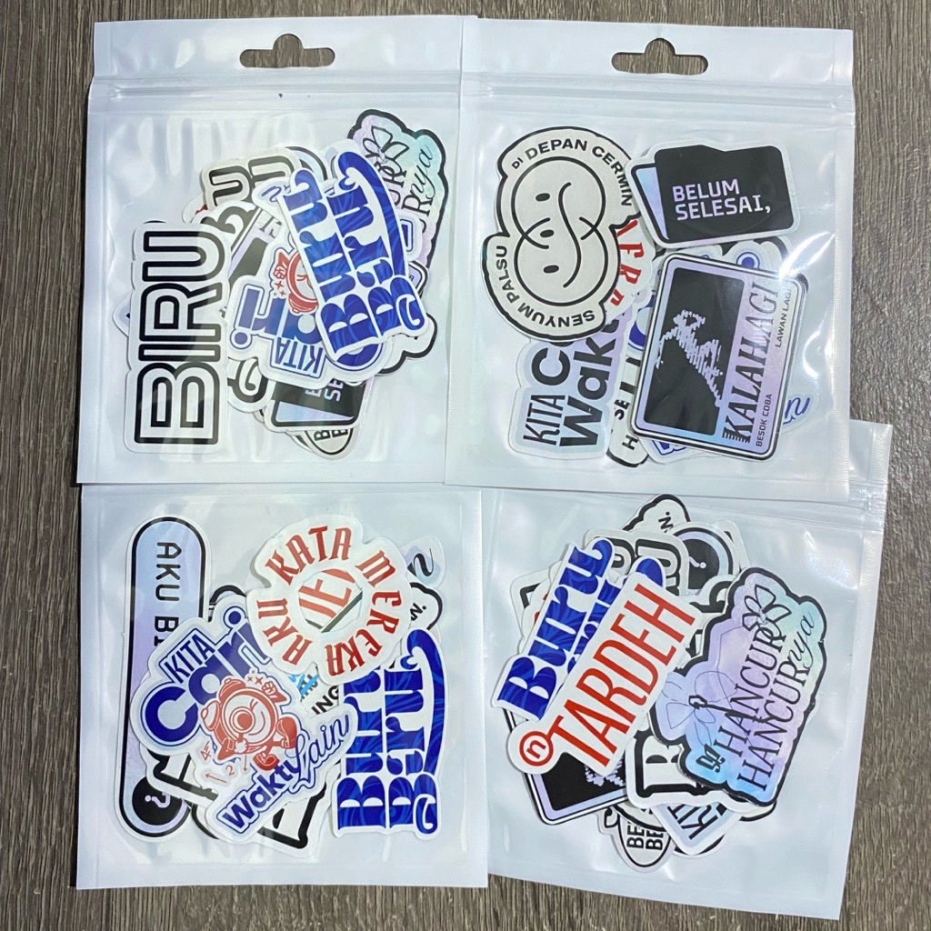 Jual BIRU BARU | COD Sticker Pack Biru Baru Sticker Vinyl Biru Baru ...