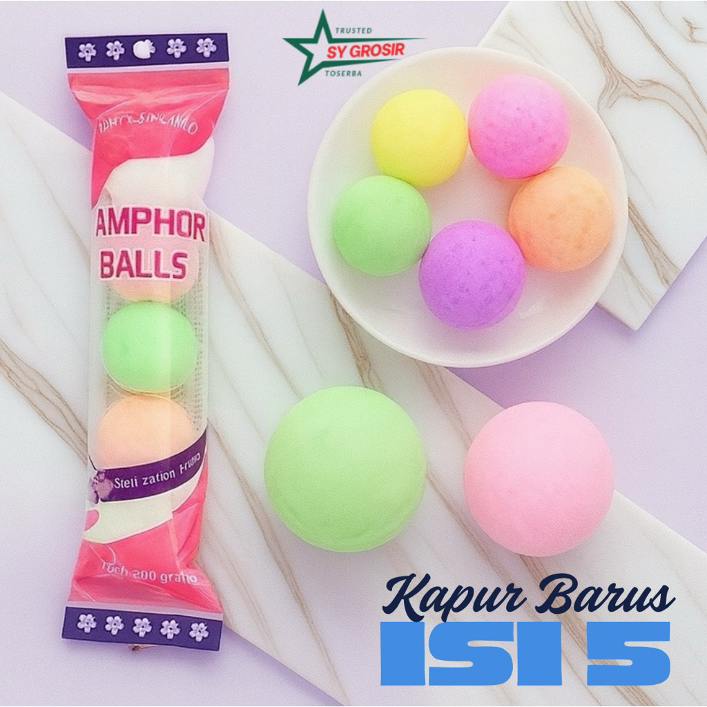 Jual [SY] Kamper Kapur Barus Bola Besar isi 5 pcs | Kapur Barus ...