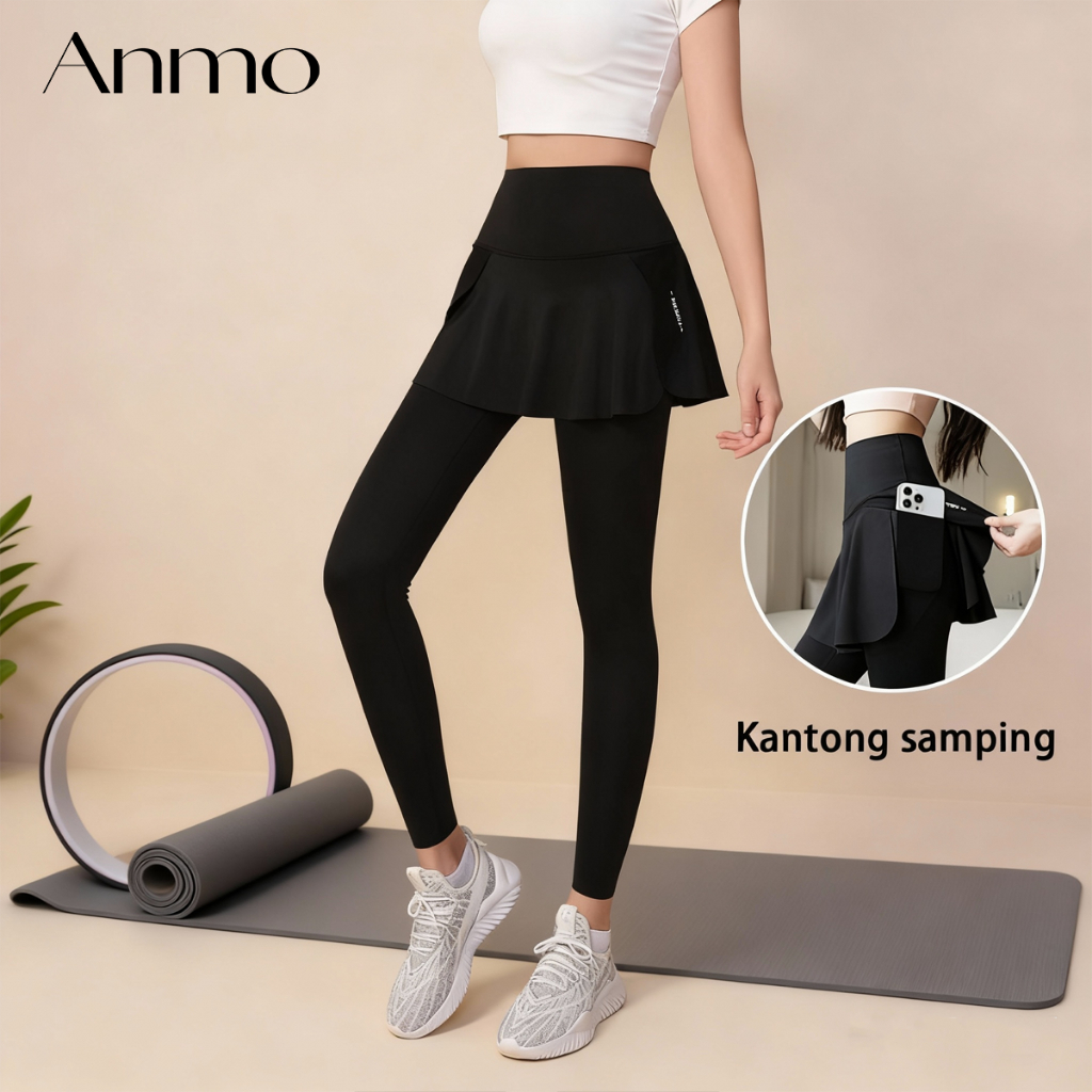 Jual ANMO-Olahraga Wanita ANMO: Celana Legging dengan Rok Pendek ...