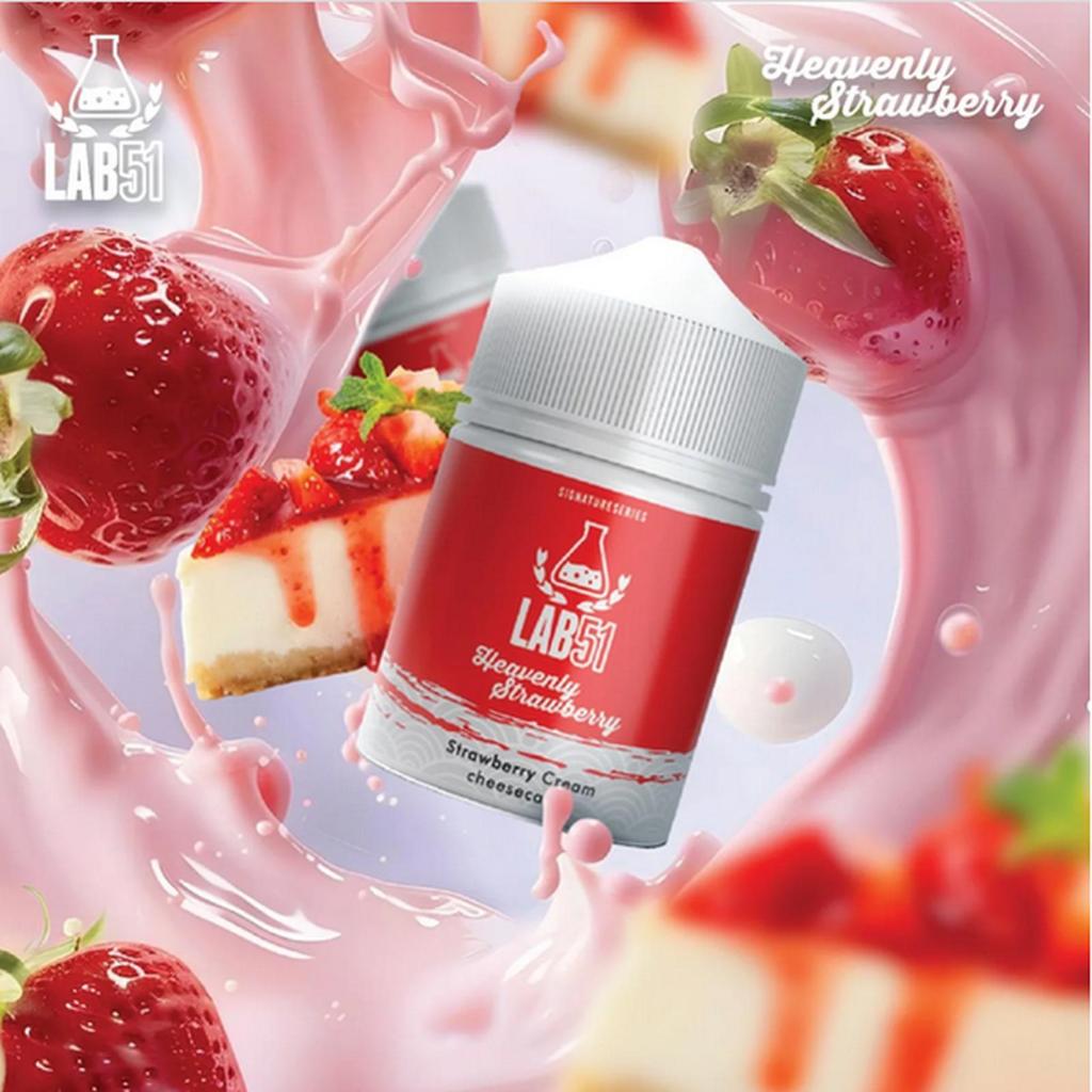 Jual HEAVENLY STRAWBERRY CREAM CHEESECAKE BY LAB51 3MG 6MG 60ML LIQUID ...