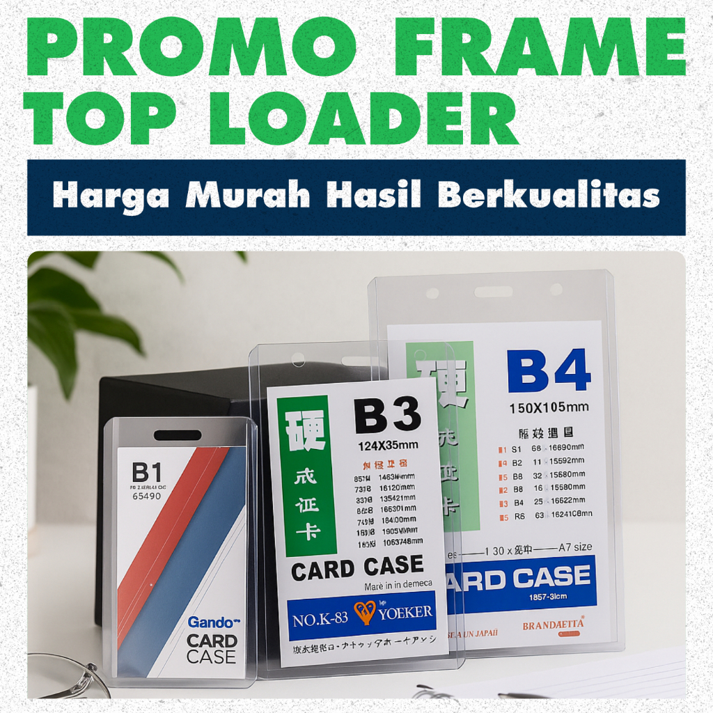 Jual TOPLOADER / NAME TAG BENING / ID CARD B1 B2 B3 B4 / PLASTIK ...