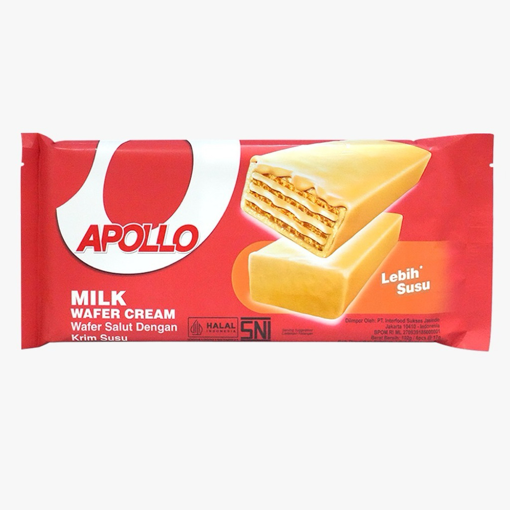 Jual Apollo Wafer Milk Cream 102g Apollo Wafer Chocolate Cream 102g ...