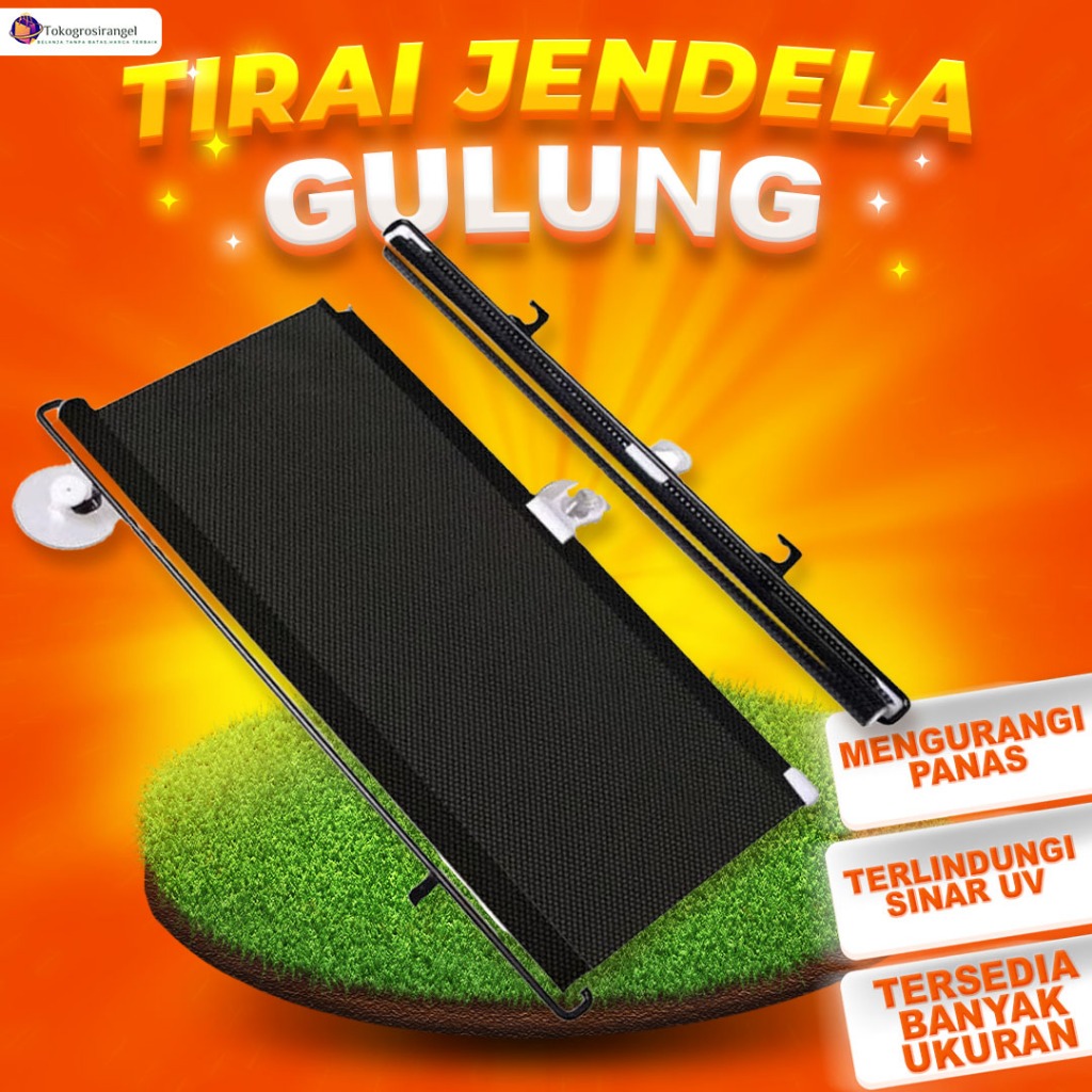 Gorden Gordyn Tirai Gulung Pelindung Sinar Matahari Ukuran 125 Cm