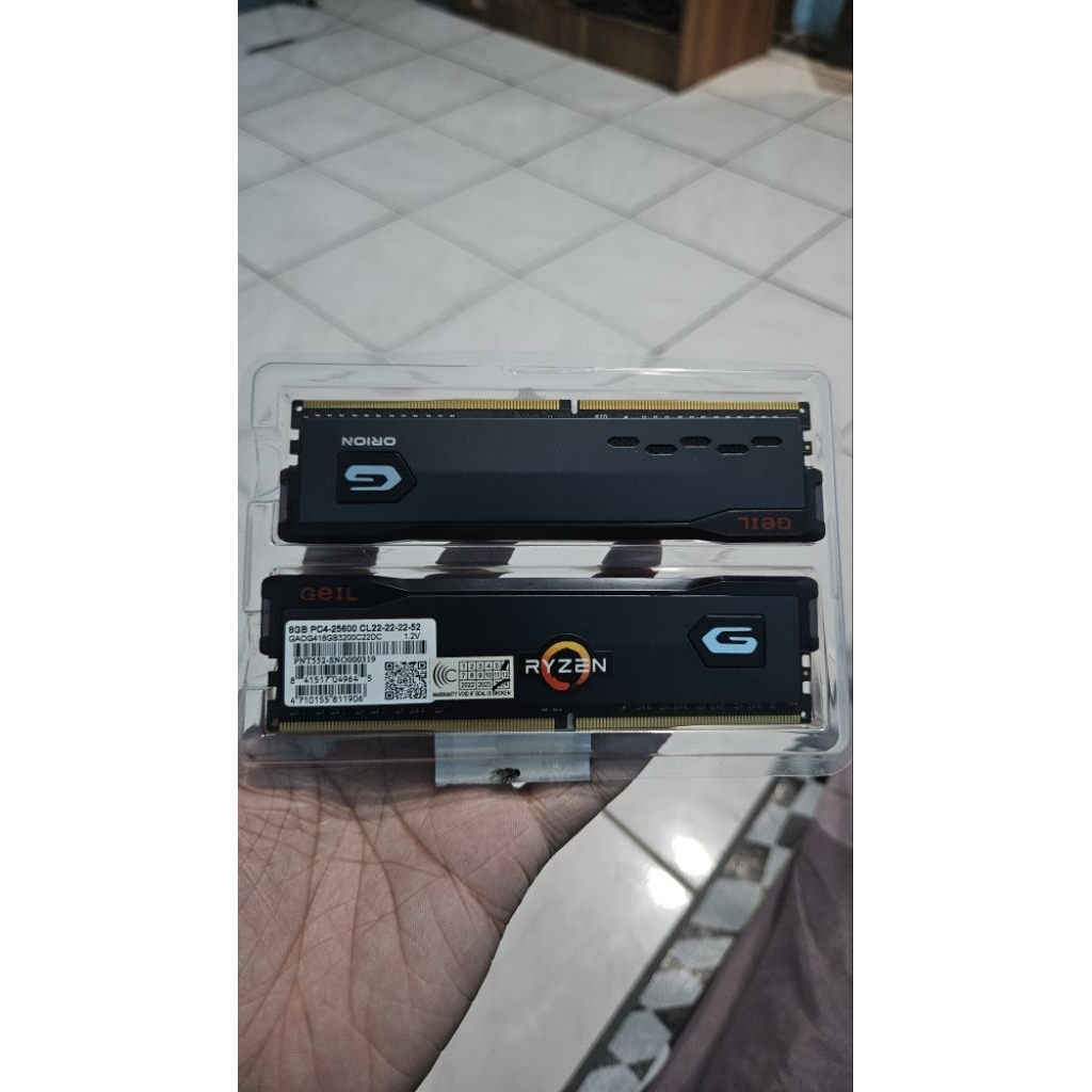 Jual GEIL DDR4 ORION PC25600 3200Mhz Dual Channel 16GB (2X8GB) | Shopee ...