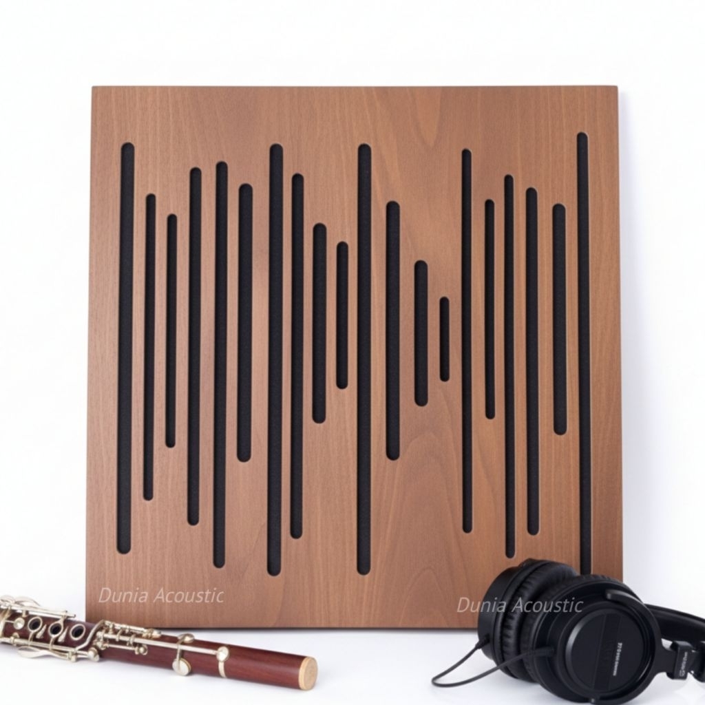 Jual Panel akustik Peredam Suara Ruangan WAVEFUSER brown walnut ...