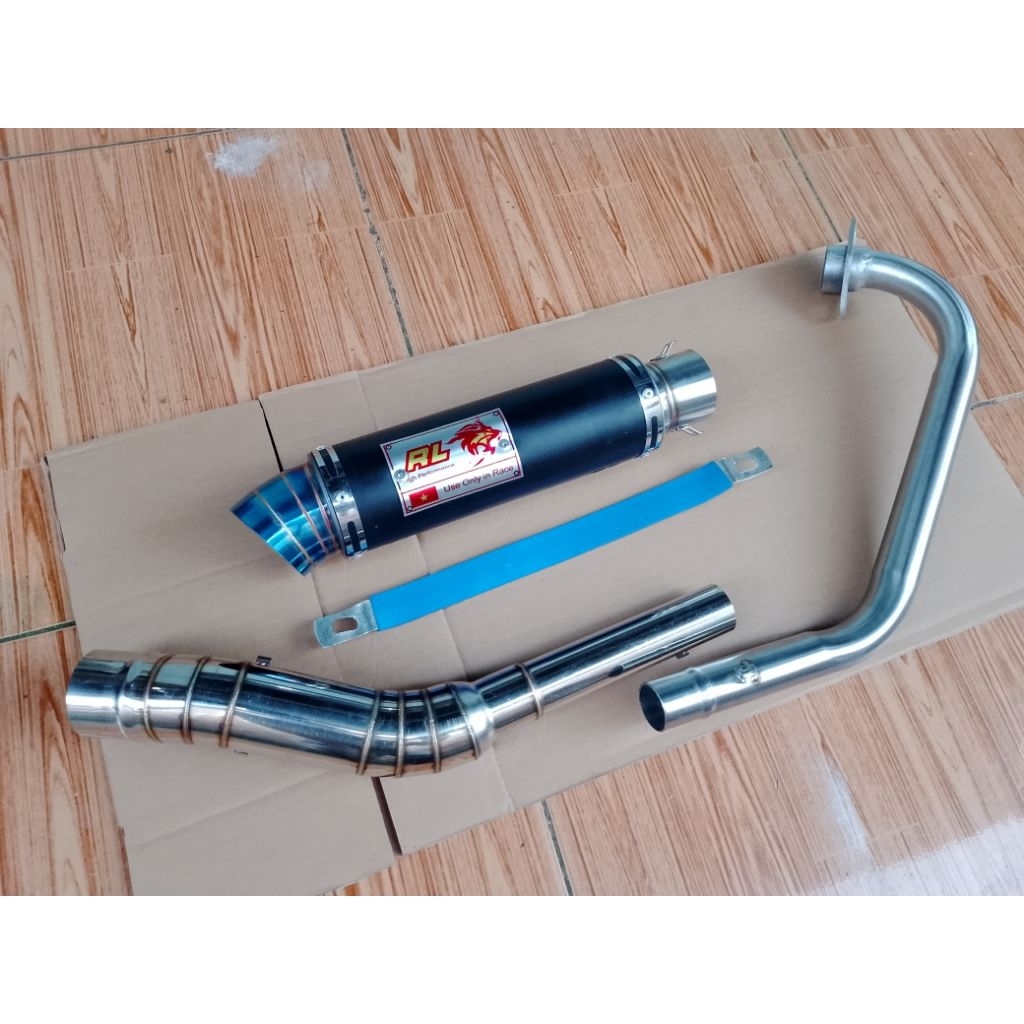 Jual Exhaust pipe RED LEO carbon blue 51mm Snper 150 135 Raider 150 ...