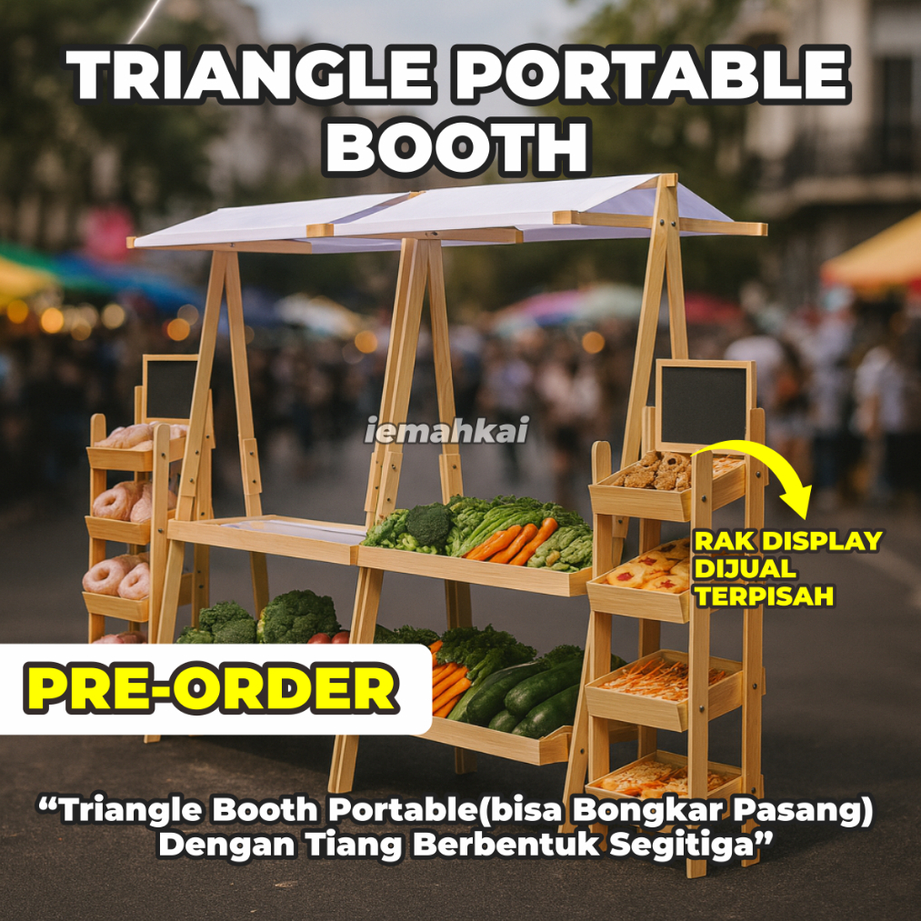 Jual [PRE-ORDER] TRIANGLE PORTABLE BOOTH - Booth Kayu Jati Belanda ...