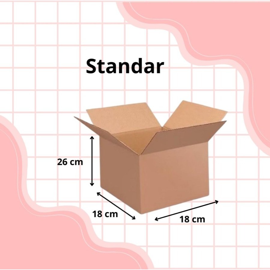 Jual Kardus / Kotak Box Standar Ukuran 18x18x26 Cm | Shopee Indonesia