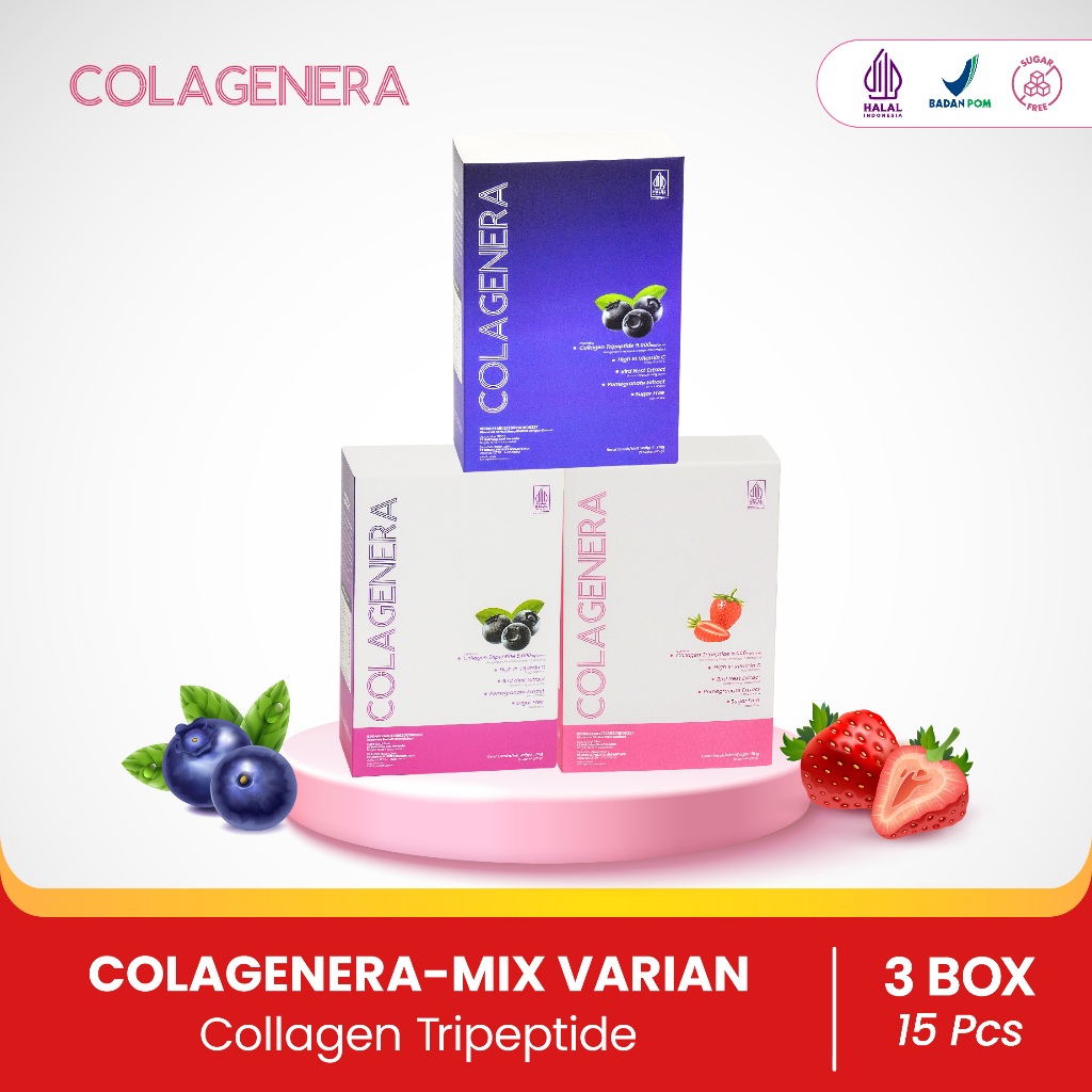 Jual Bundling 3 Box-COLAGENERA- Collagen Serbuk MIX VARIAN Tripeptide ...