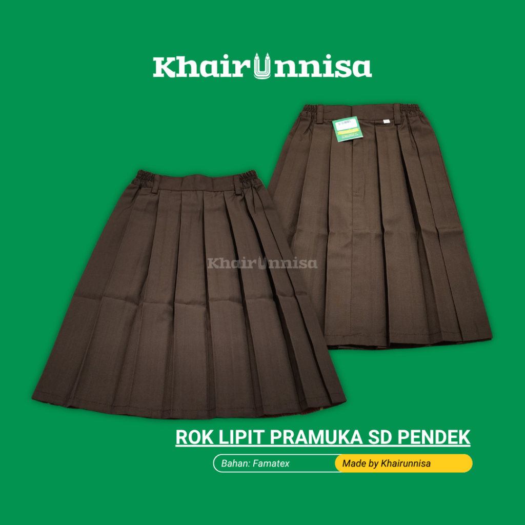Jual Seragam Sekolah Rok SD Lipit Rempel Pramuka Panjang Pendek ...