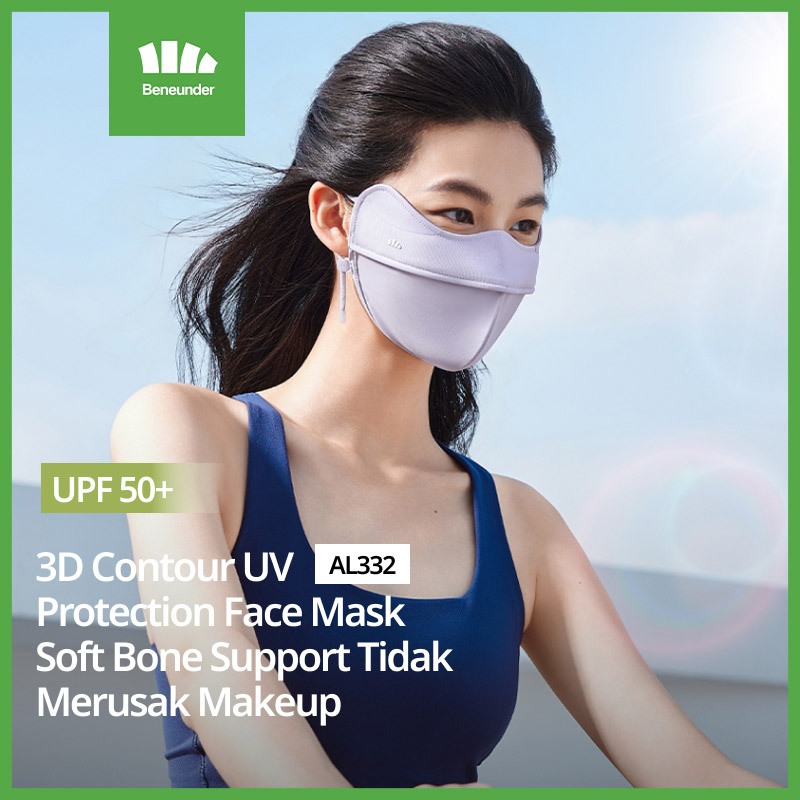 Jual Beneunder - Masker Wanita Anti UV UPF100+ Desain 3D Pelindung Area ...