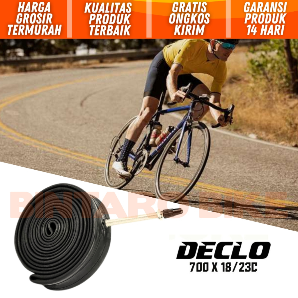 Jual Ban Dalam Sepeda DECLO 700c x 18c - 23c Presta FV 60MM 6cm Sepeda ...