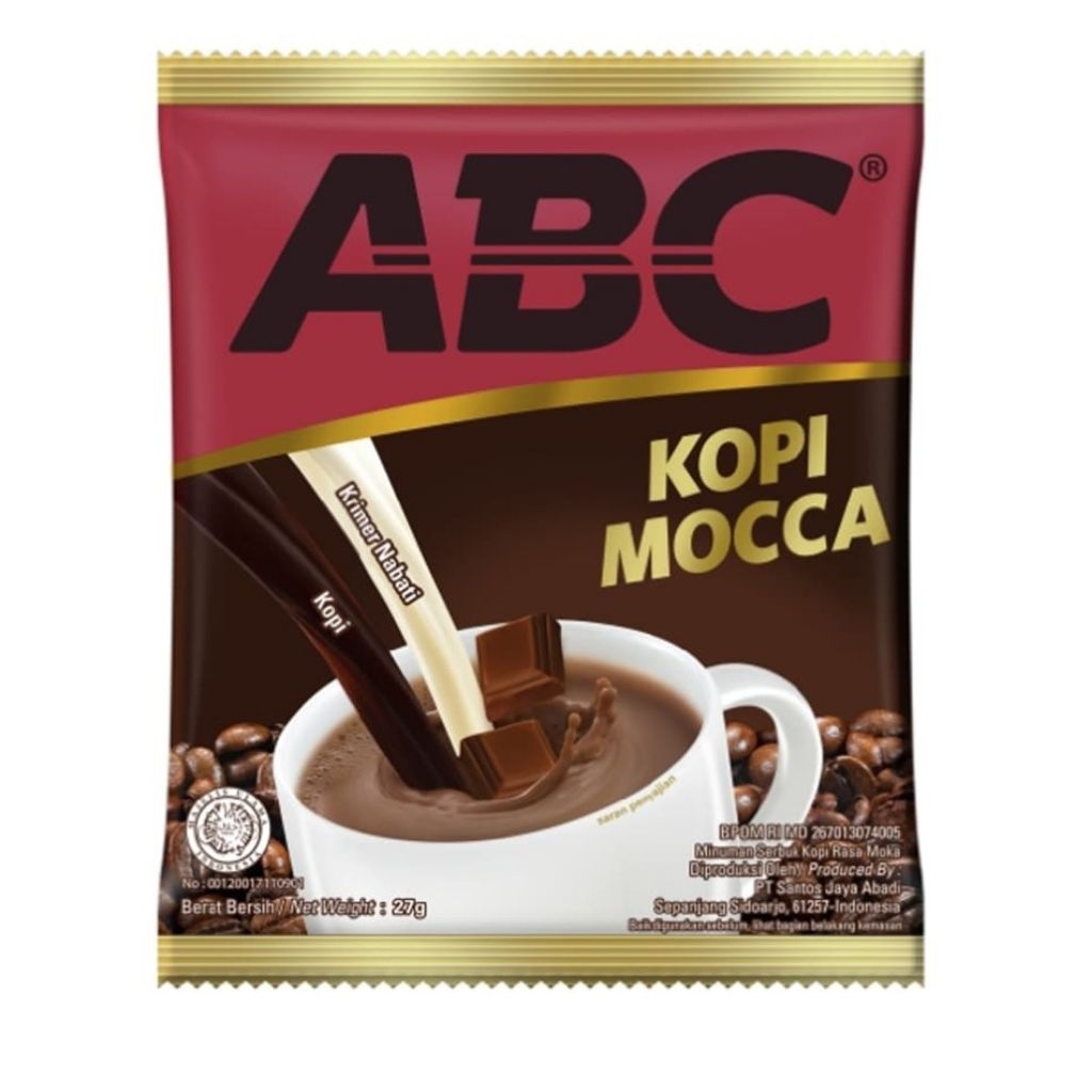 Jual ABC Kopi Mocca 27 Gram Isi 10 Sachet Rp 20.000 | Shopee Indonesia