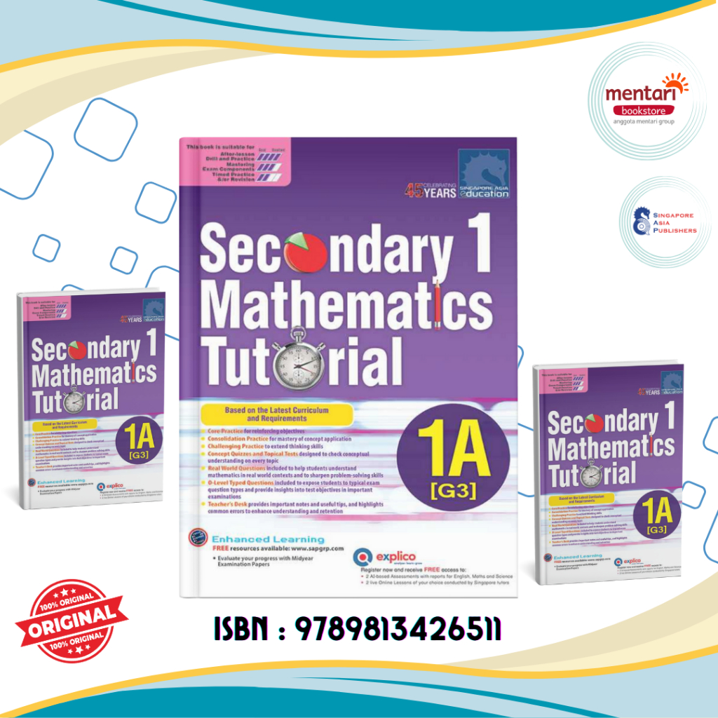 Jual SAP Secondary Mathematics Tutorial | Buku Latihan Matematika SMP ...
