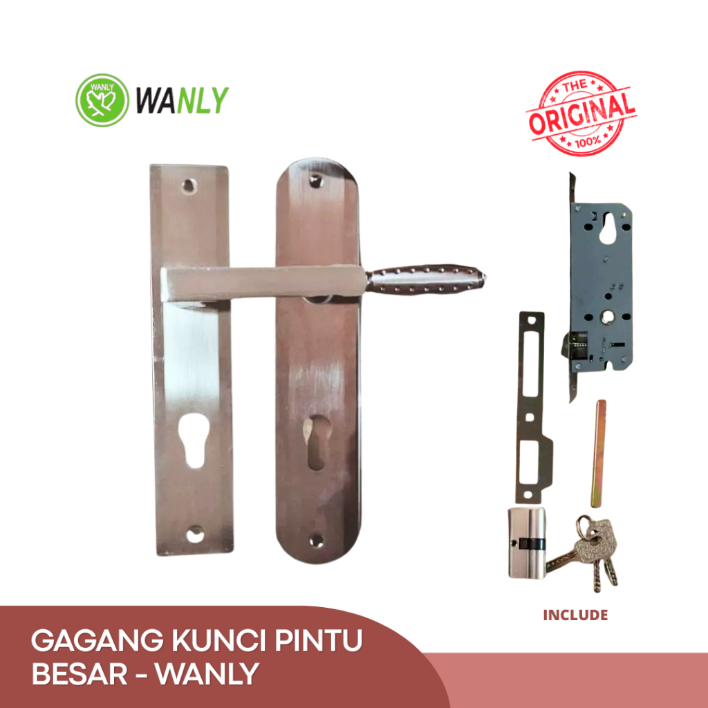 Jual WANLY Gagang Kunci Pintu Besar 25cm (1 Set) | Handle Pintu Warna ...