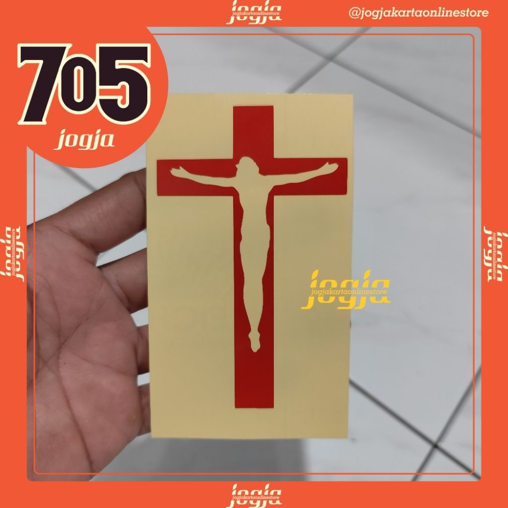 Jual STIKER ROHANI CUTTING STICKER SALIB JESUS 7*11 CM | Shopee Indonesia