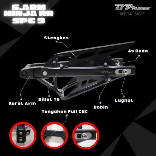 Jual Swing Arm BPro Ninja RR KRR ZX 150 SPC 3 Original BPro Racing ...