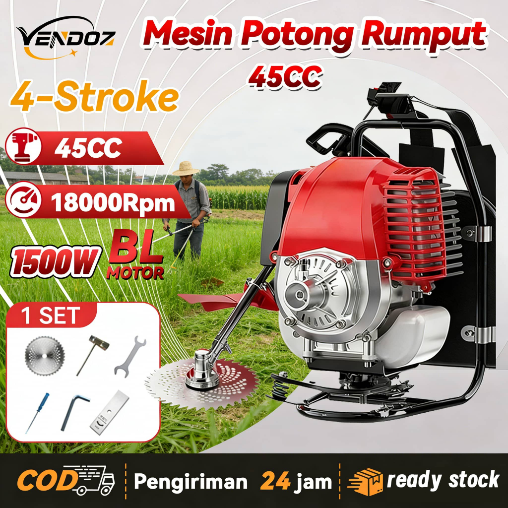 Jual Vendoz Mesin Potong Rumput Bensin Gendong 4 Stroke Backpack Brush ...