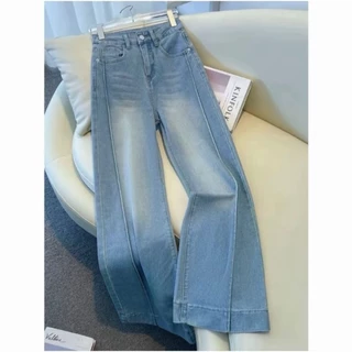 Haighwaist Baggy Kulot Biru Premium Denim Wanita