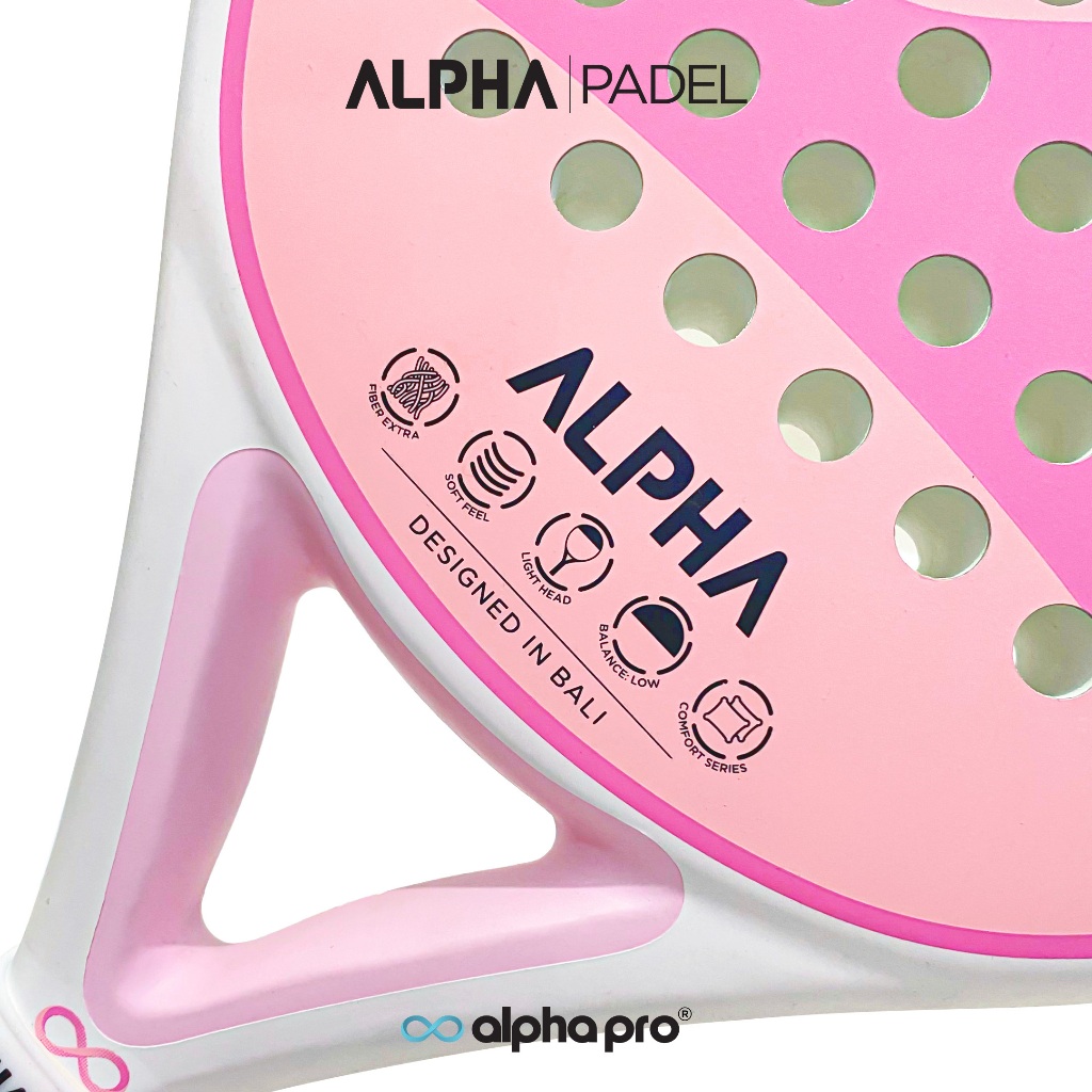 Jual Alpha Raket Padel Play Fiberglass Racket Paddle Padelball Pink ...