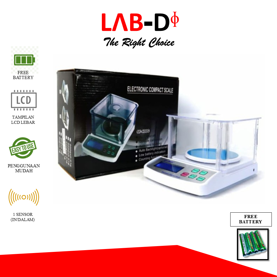 Jual LAB-D SF-400C Timbangan Analitik KALTE SF400C 0 - 600 Gram ...