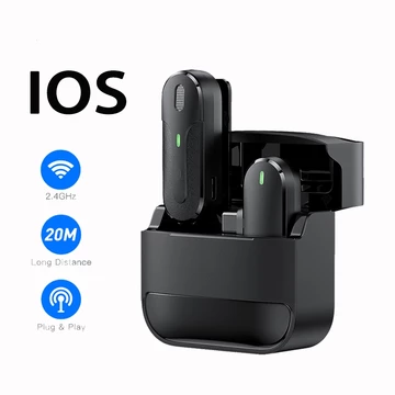Microphone Bluetooth Mikrofon Nirkabel Lavalier Tanpa Kabel Hp Lapel Mic Wireless Clip On