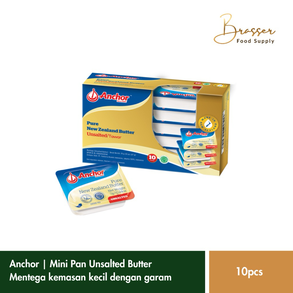Jual Anchor | Mini Pan Unsalted Butter | 10 pan | Mentega Tawar Mini ...