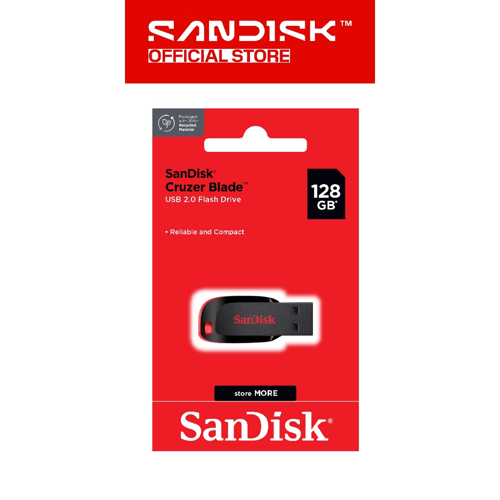 SANDISK CZ50 Cruzer Blade 8GB / 16GB / 32GB / 64GB / 128GB USB 2.0 - Flashdisk / Flash Drive (3)