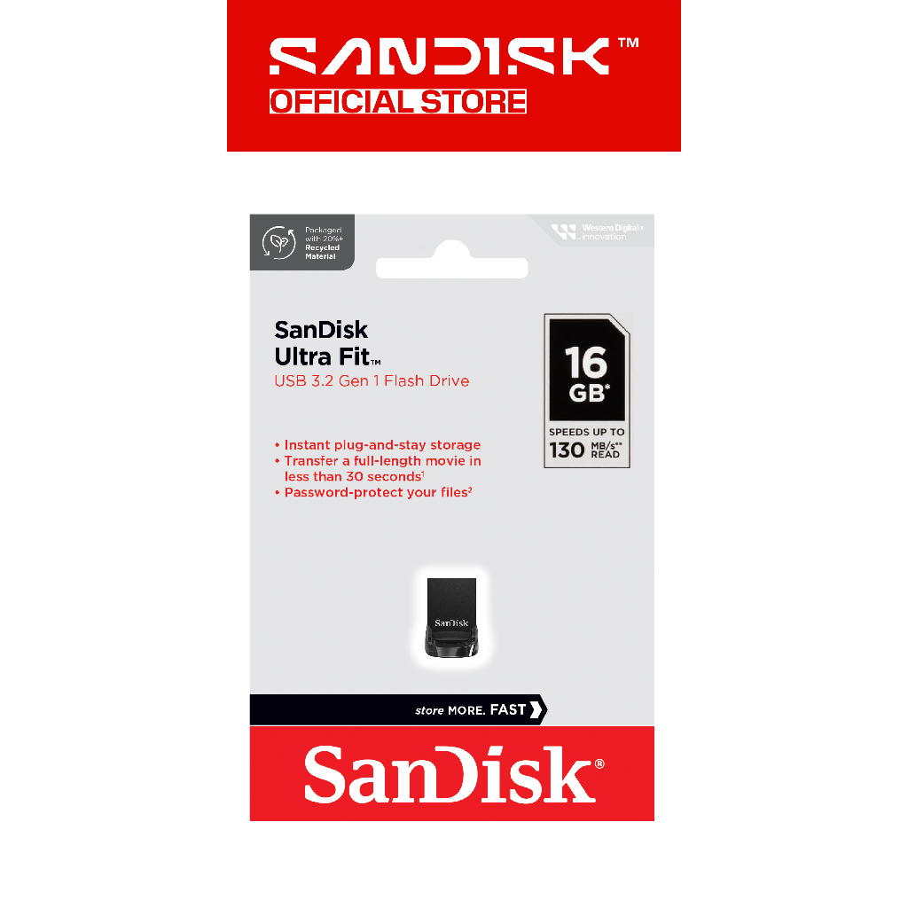 SANDISK CZ430 Ultra Fit 16GB USB 3.2 (Up to 130MB/s) - Flashdisk (3)