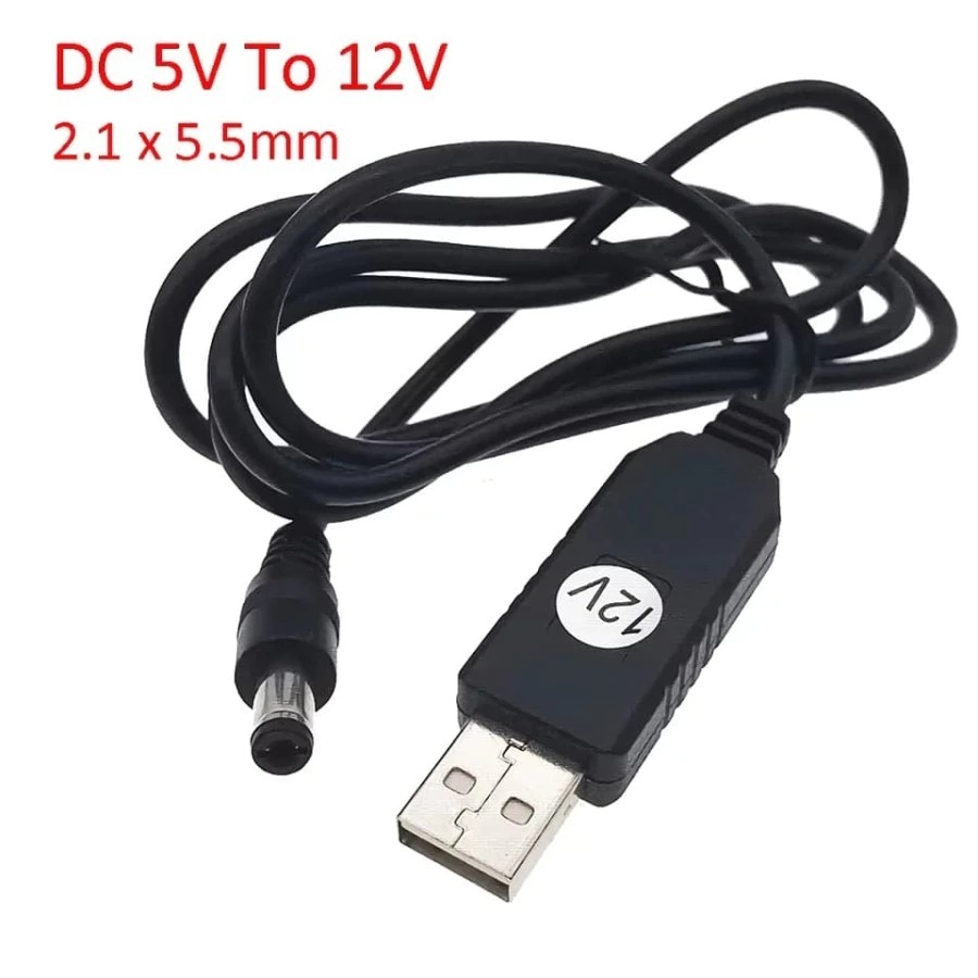 Jual KABEL DC MODEM POWERBANK USB TO DC 5.5mm DC 5V & 12V HUAWEI DAN ...