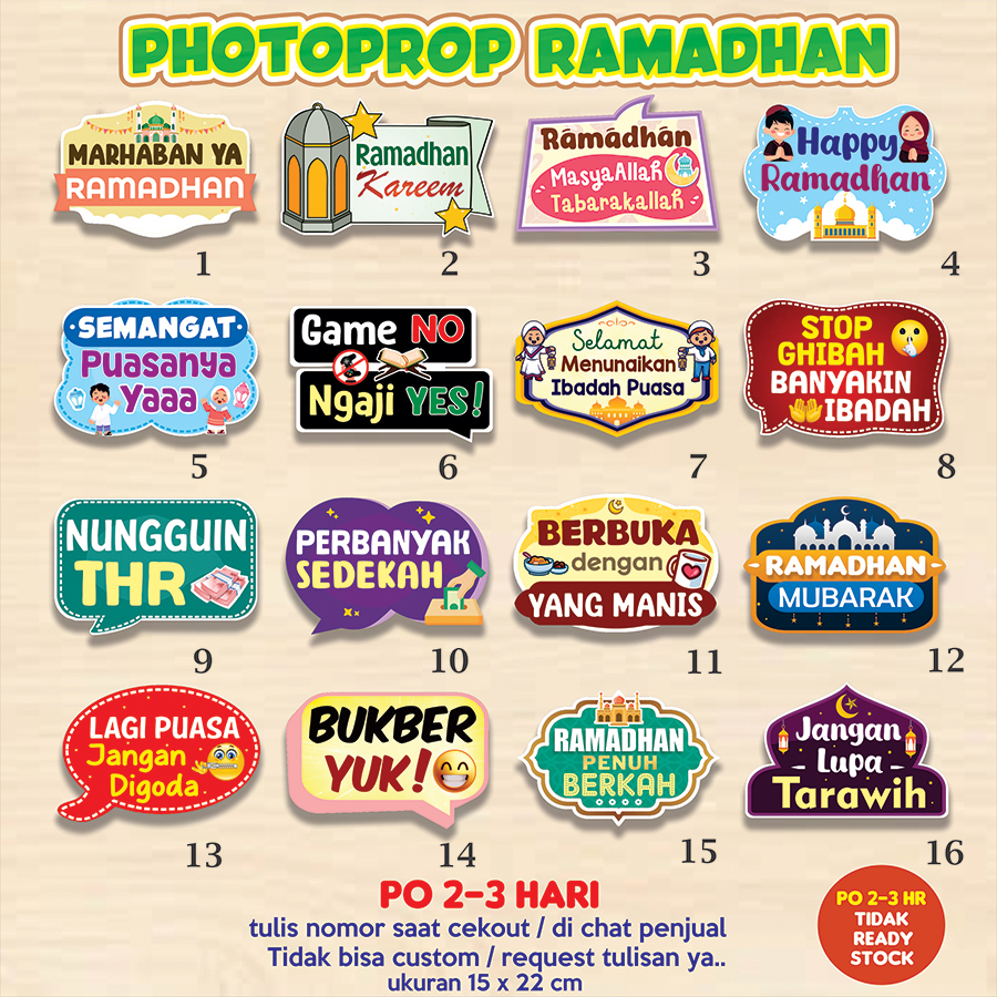 Jual PHOTOPROPS RAMADHAN ACC PHOTOBOOTH FUN PROP PROPS HIASAN ...