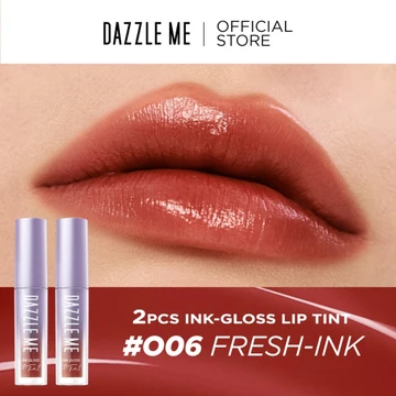 BPOM DAZZLE ME Ink Gloss Lip Tint Lip Gloss Tahan Lama Glossy Dan Plumpy Finish Waterproof
