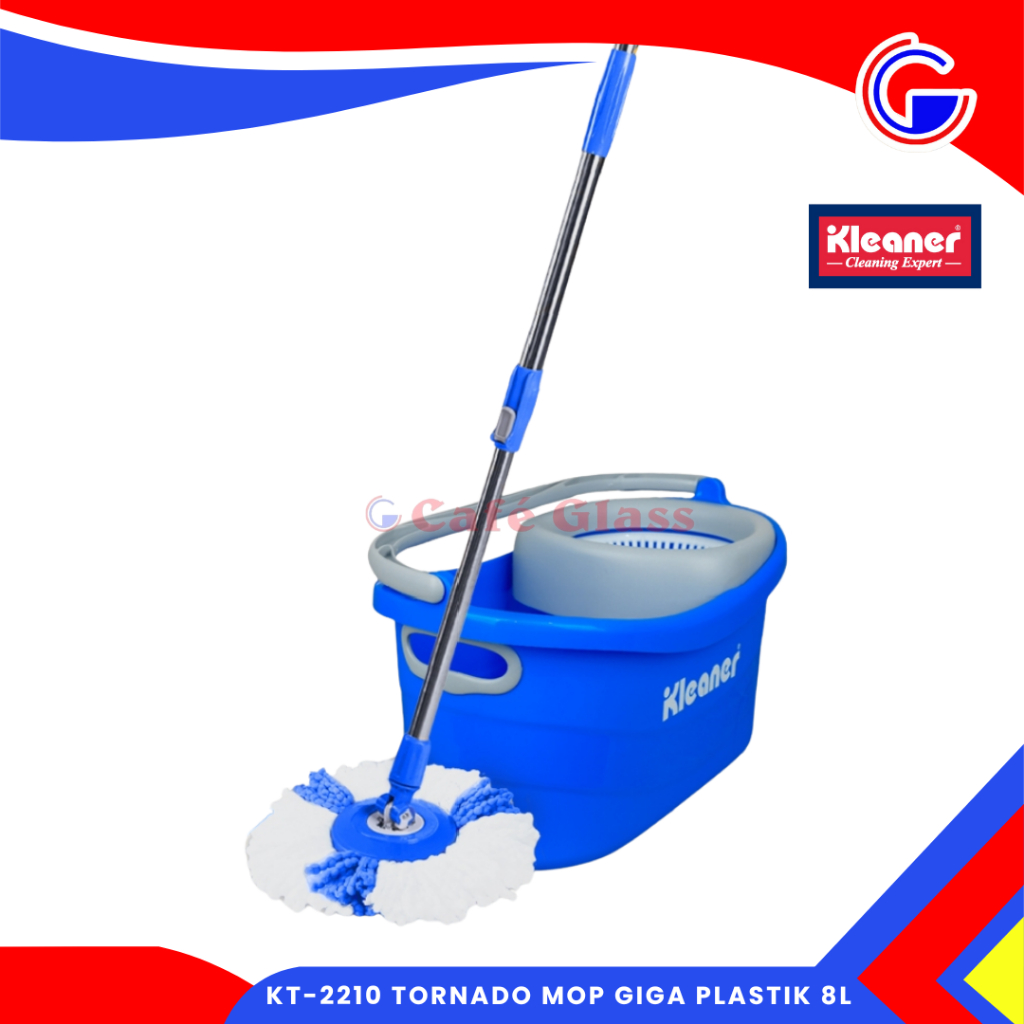 Kt-2210 Tornado Mop Giga Plastik 8L - Alat Pel Putar Praktis - Pel Pembersih Lantai Kleaner