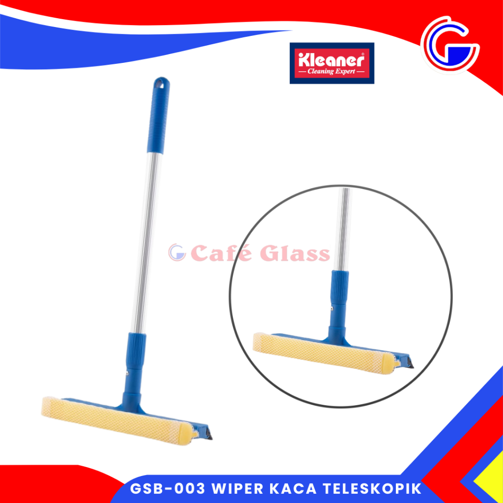 Wiper Sponge Teleskopik - Alat Pembersih Kaca Gagang Dipanjangkan - Gsb-003 Wiper Kaca Teleskopik
